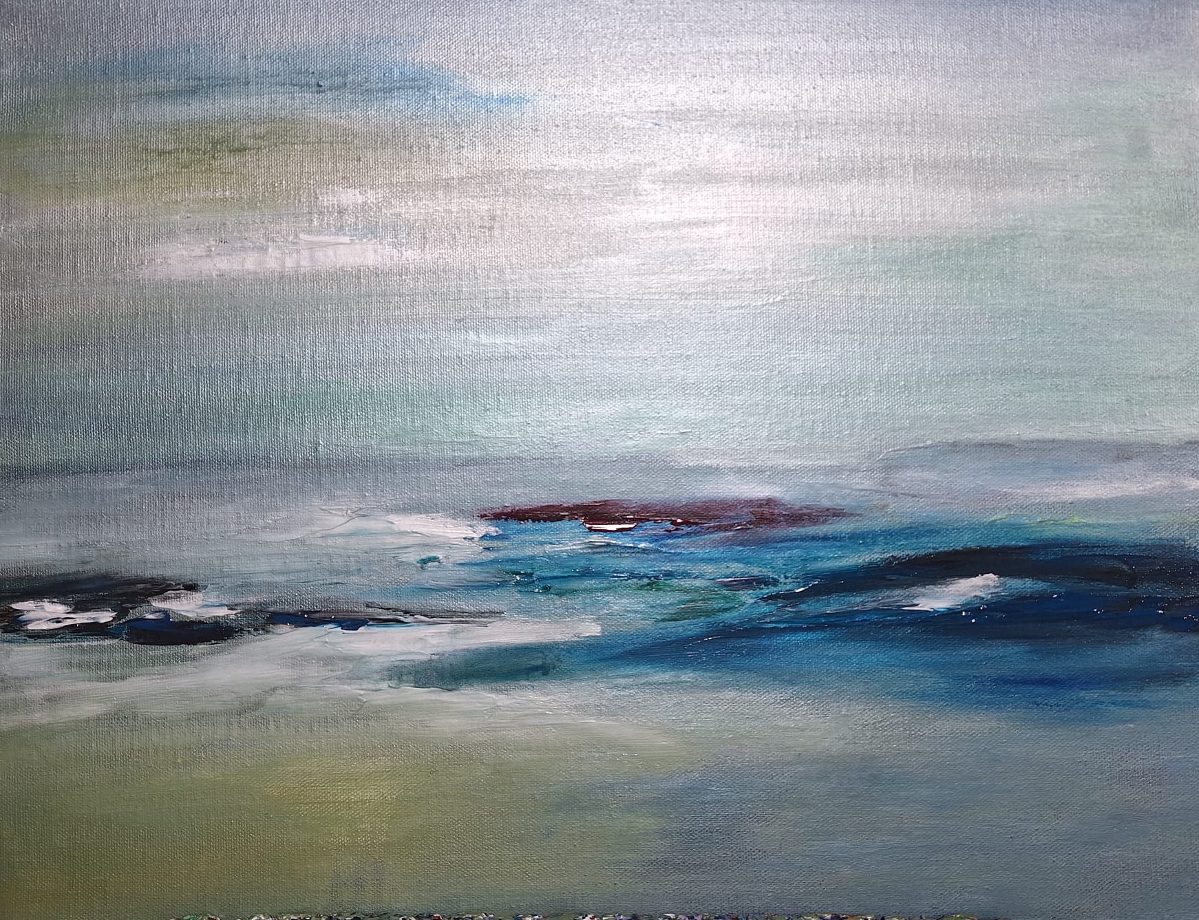 Atmospheric seascape painting by Mary O'Brien